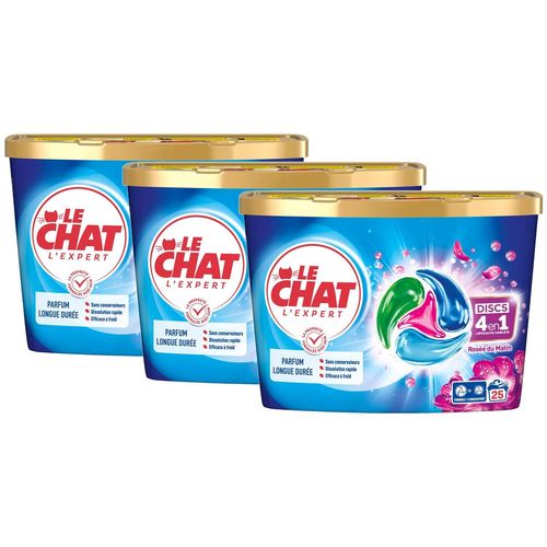 LE CHAT Lot de 3 Discs Fraîcheur Rosée du Matin x25