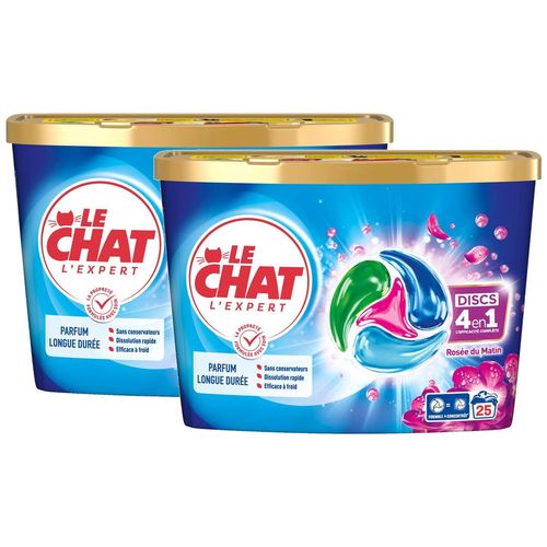 LE CHAT Lot de 2 Discs Fraîcheur Rosée du Matin x25