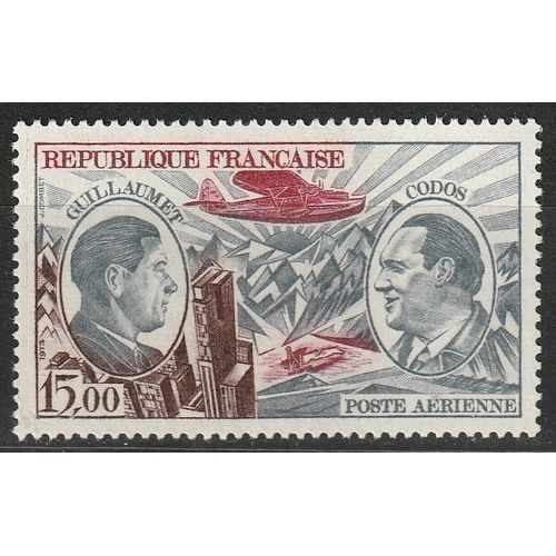 Timbre Poste Aérienne Neuf** Guillaumet Et Codos. Pionniers De La Poste Aérienne. 1973 N° 48