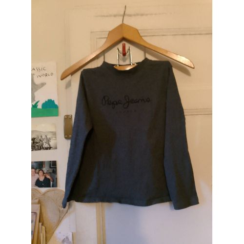 Tee-Shirt Gris Foncé 6 Ans Pepe Jeans.