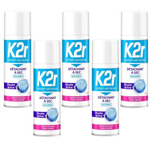 K2r Lot de 5 Détachants à sec ¿ Aérosol (200mL)