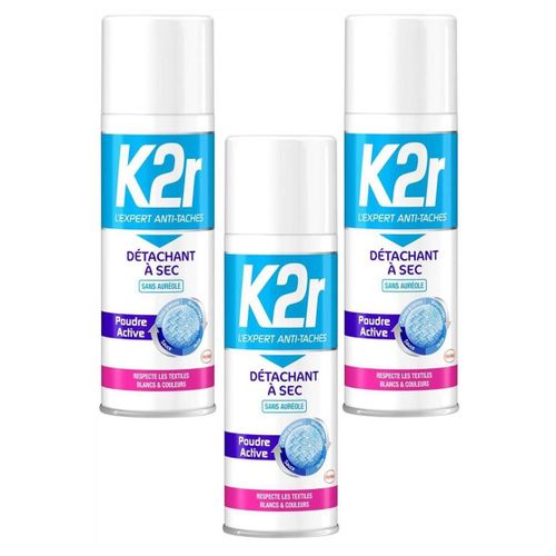 K2r Lot de 3 Détachants à sec ¿ Aérosol (200mL)