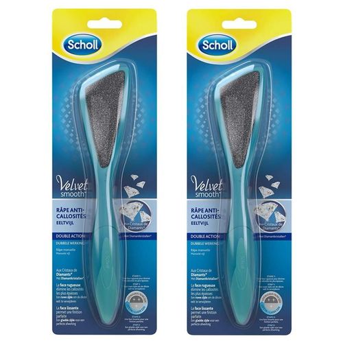 Scholl Lot De 2 Râpes Anti-Callosités 2 En 1 Cristaux De Diamants Rugueuse Et Lissante