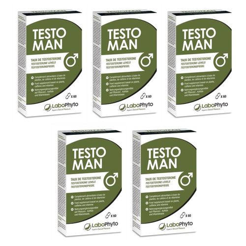 Labophyto Lot De 5 Cures Testostérone - 60 Gélules 