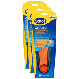 Scholl Lot De 3 Semelles Gelactiv Femmes Professionnels S Taille 35,5 - 40,5 