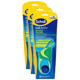 Scholl Lot De 3 Semelles Gelactiv Hommes Sport L Taille 40 - 46,5 