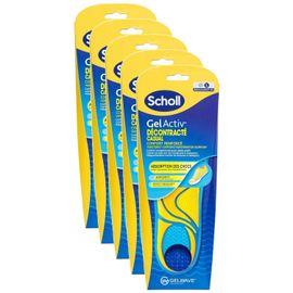 Scholl Lot De 5 Semelles Gelactiv Homme Décontracté Quotidien Confort L 40-46,5 