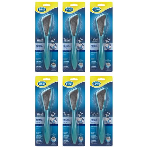Scholl Lot De 6 Râpes Anti-Callosités 2 En 1 Cristaux De Diamants Rugueuse Et Lissante