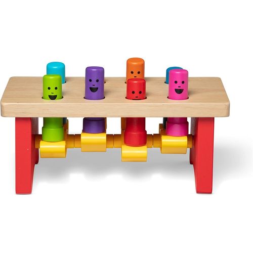 Banc À Marteler De Luxe, Banc De Frappe Avec Un Marteau,Jeux D'éveil Et De Premier Âge, Jouet De Développement,Cadeaux Pour Garçons Ou Fille De 2 3 4 Ans, Jouets En Bois