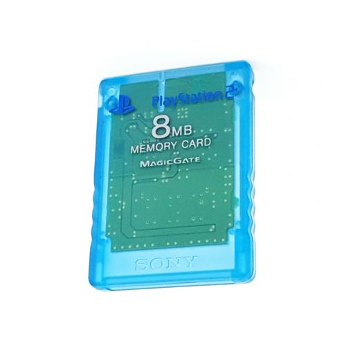 Carte Mémoire Officielle Sony Playstation 2 / Ps2 - Magicgate Translucide Bleu