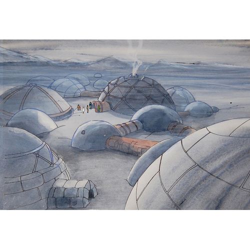 Cellulo Original Les Mondes Engloutis Anime Cel Arkana Inuk 1984
