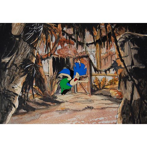 Cellulo Original Les Mondes Engloutis Anime Cel Maxagaze Furax 1984