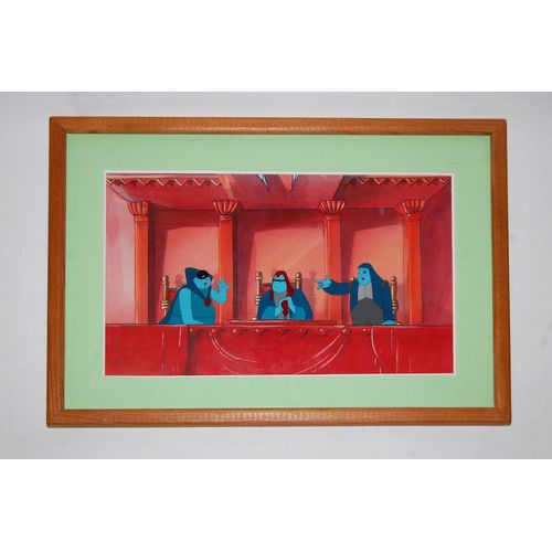 Cellulo Original Les Mondes Engloutis Anime Cel Les Trois Juges 1984