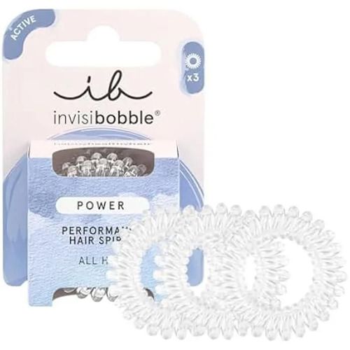 Élastique Cheveux - Invisibobble - Power X3 - Transparent - Extra Fort - Sans Traces