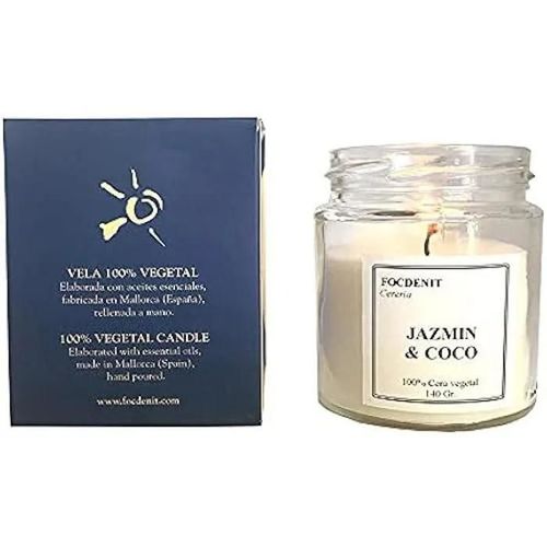 Bougie à visser - Focdenit - Jasmin - Noix de coco - Multicolore - Intérieur