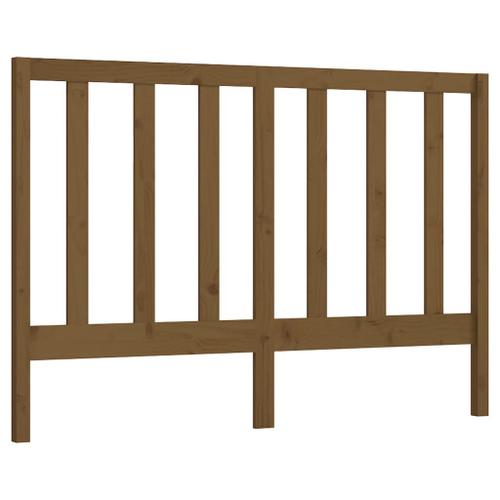 Tête De Lit Accessoire Couchage Chambre À Coucher Meuble 166 X 4 X 100 Cm Bois Massif Marron Clair Tdl0202939