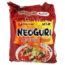 Nongshim, Neoguri, Nouilles De Type Udon, Fruits De Mer Épicés, 4 Sachets, 120 G Pièce