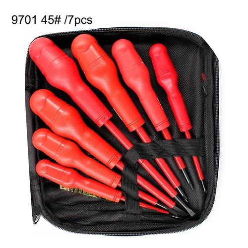 6/7/8/9Pcs Électricien Tournevis Isolé Set Outil à main Réfrigérateur multifonctionnel Réparation Tournevis 9701 45 7pcs