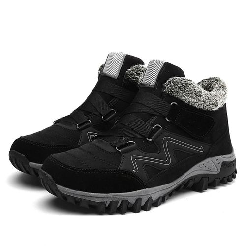 Bottines Pour Hommes / Femmes Avec Doublure Chaude Et Semelle En Caoutchouc Antidérapante D'hiver Approvisionnement 40,Pieds Noir