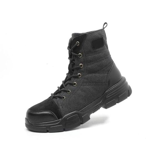 Bottes De Travail À Embout D'acier Pour Hommes Indestructible Sécurité Anti-Perforation Imperméable Léger Respirant Chaussures Pour La Randonnée Noir,39