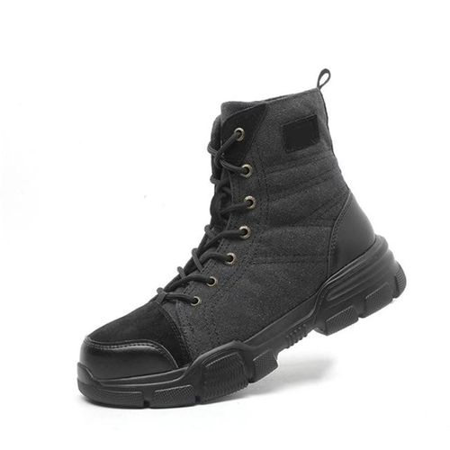 Bottes De Travail À Embout D'acier Pour Hommes Indestructible Sécurité Anti-Perforation Imperméable Léger Respirant Chaussures Pour La Randonnée Noir,41
