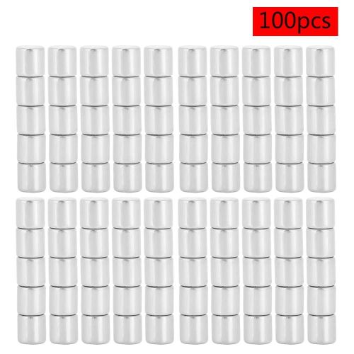 100Pcs Petit Cylindre Rond Super Fort Aimant Néodyme Terres Rares 5 * 6mm