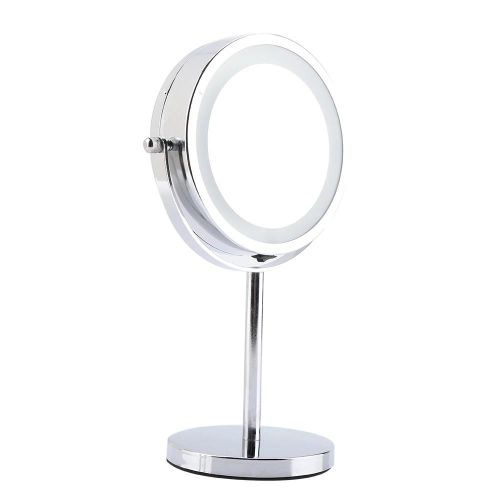 Vanité de salle de bain ronde de 6 pouces pour le rasage / maquillage LED lumière miroir loupe