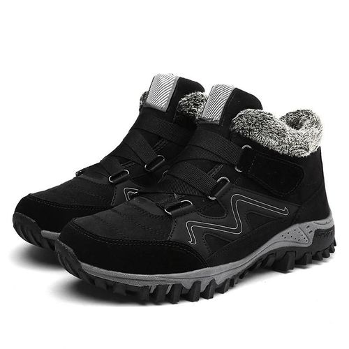 Bottines Pour Hommes / Femmes Avec Doublure Chaude Et Semelle En Caoutchouc Antidérapante D'hiver Approvisionnement 37,Pieds Noir