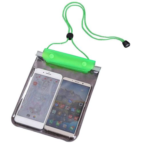 Grande Taille Femmes Hommes Imperméable Pvc Téléphone Sac Pochette Étui Pour Surf En Plein Air Navigation (Vert)