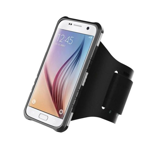 Téléphone Pc + Tpu Étui De Protection Coque Pour Samsung S8 Plus Avec Brassard Argent