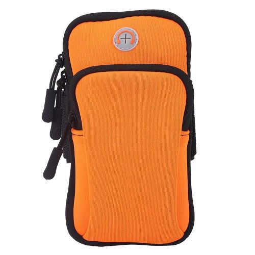 Sport De Plein Air Course À Pied Jogging Exercice Gym Bras Poignet Pochette Brassard Étui De Téléphone Sac Orange