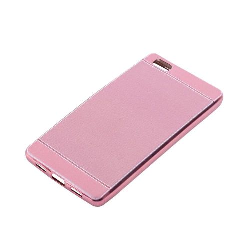 Coque De Couverture Arrière De Smartphone En Tpu Souple De Conception De Placage De Luxe Durable Pour Huawei P8 Lite Rose