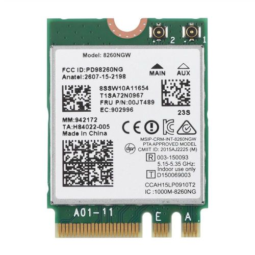 Carte professionnelle 2.4G / 5G Dual-Band 867Mbps Wireless WIFI NGFF / M2 pour Lenovo