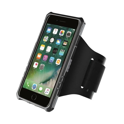 Téléphone Pc + Tpu Étui De Protection Coque Avec Fer Intégré Pour Iphone7 Avec Brassard Bleu Marine
