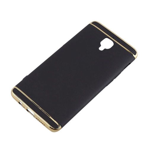 Couverture De Coque Arrière Rigide Mate De Protection Ultra-Mince De Ligne Galvanisée Pour Oneplus 3/3t Noir