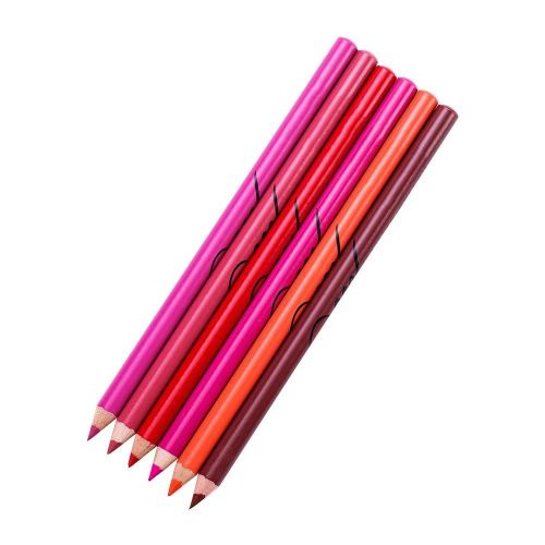 3 En 1 6 Couleurs Professionnel Imperméable À Lèvre Crayon Crayon Rouge À Lèvres Stylo Eyeliner Stylo (7-12) 