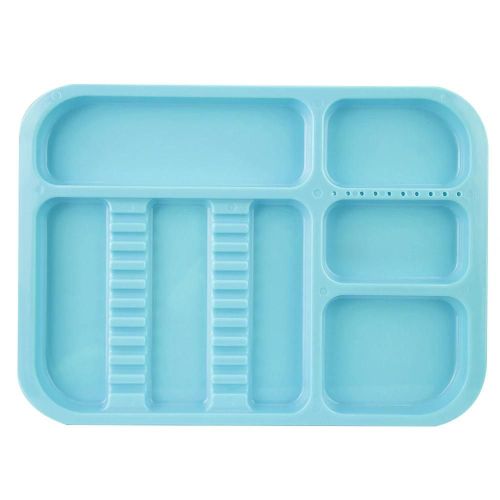 Instruments Dentaires Autoclavables Plateau De Type Séparé Divisé Accessoire D'outil Dentaire Bleu
