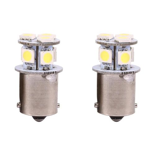 2pcs Blanc Ba15s R5w 1156 5050 8smd Led Feux De Freinage De Voiture Ampoules