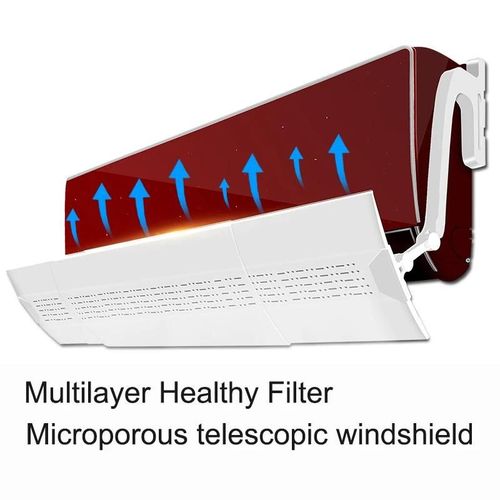 Climatiseur Déflecteur de vent sans perforation Installation facile Télescopique 74-103cm