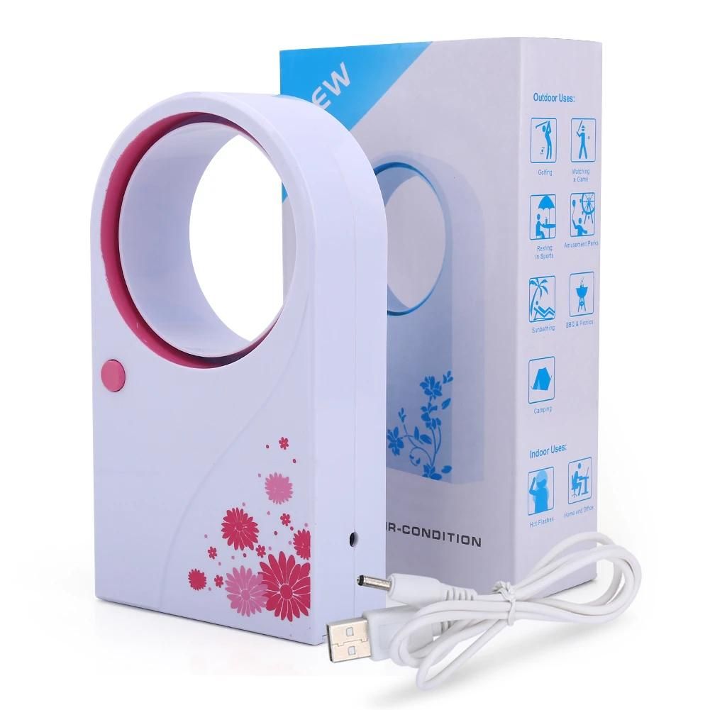 Portable Mini Portable Fleur Motif Climatisation Sans Pale Ventilat...