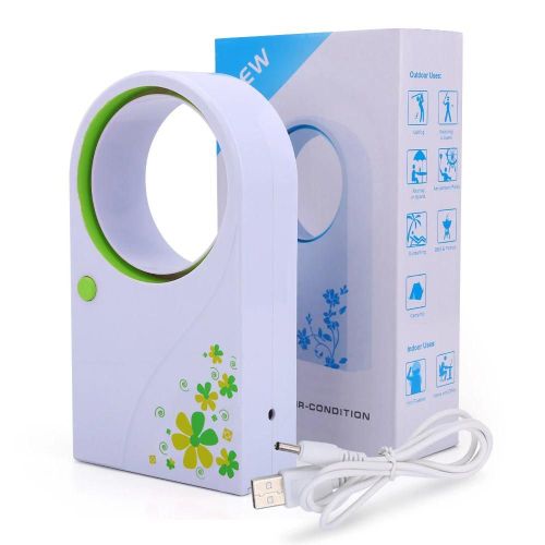 Portable Mini USB 2.0 Climatiseur portable Ventilateurs de réfrigération sans lame Glacière de bureau Vert
