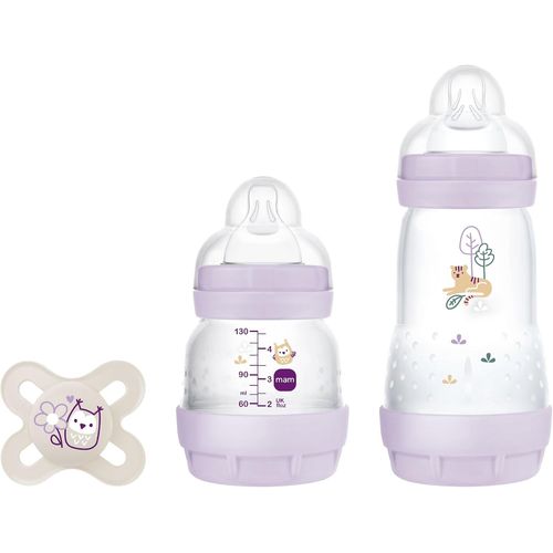 Gothicana By Empcoffret De Démarrage Pour Nouveau-Nés G124, Lot De 2 Biberons Médicaments Anticoliques Easy Start 130 Ml Et 260 Ml Avec Sucette Commencez 0-2 Meses, Rosa