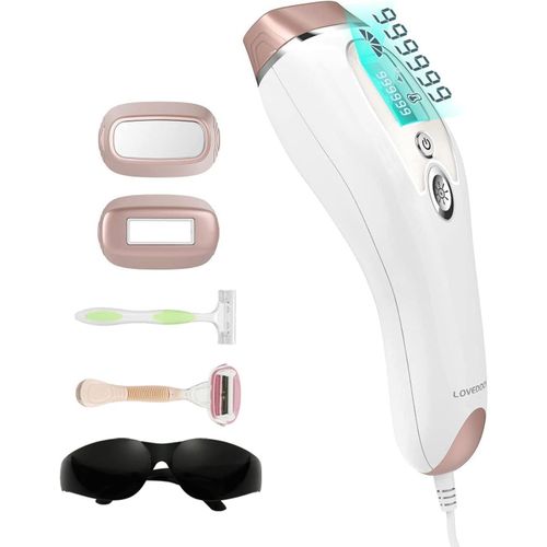 Épilateur Lumière Pulsée,999 999 Ipl Épilation Laser,Impulsions Lumineuses Épilation À La Lumière Pour Une Peau Lisse Et Permanente,Sans Douleur,Pour Le Corps,Le Visage,Le Maillot Et Aisselles