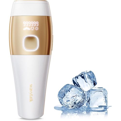 Epilateur Lumiere Pulsee Pour Les Femmes Et Les Hommes,Épilateur Laser De Glace,24j Haute Énergie Ipl Epilation Definitive 999,999 Flashes Pour Visage Corps Maillot Aisselle (Blanc)