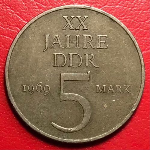 5 Mark - 20 Ans Rda - 1969 - Allemagne