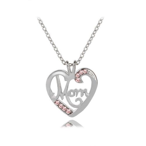 Collier Pour Maman Argent Rose