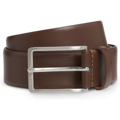 Ceinture En Cuir Italien Avec Boucle À Logo Gravé100,110,115,80,85,90