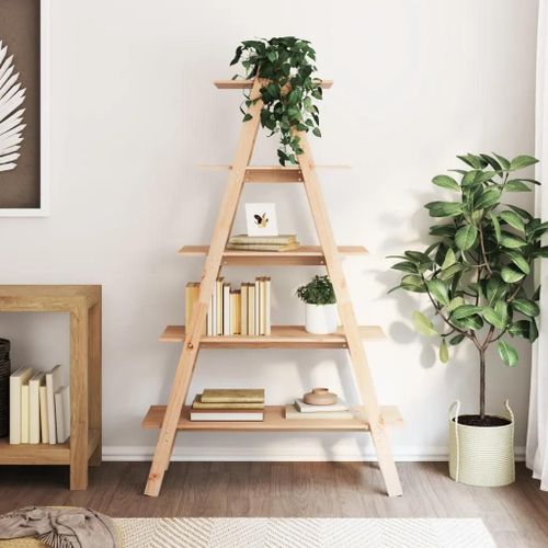 Etagere 5 Niveaux En Forme De A 110x40x180,5 Cm Bois Pin Massif
