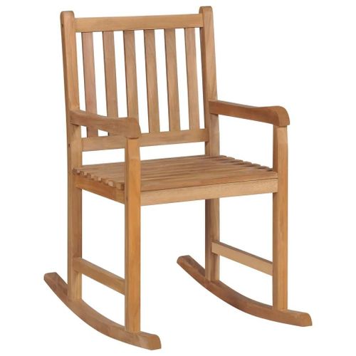 Chaise A Bascule Bois De Teck Massif