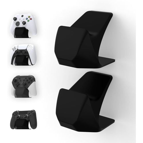 Gothicana By Empsupport Pour Ps5 Porte Manette Pour Ps4 Socle Controller Stand Holder Pour Xbox Series X/S,Pour Switch Pro Pour Xbox One X S-Noir Pure,2 Pcs